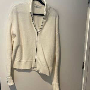 White, knit, vineyard vines, zip up